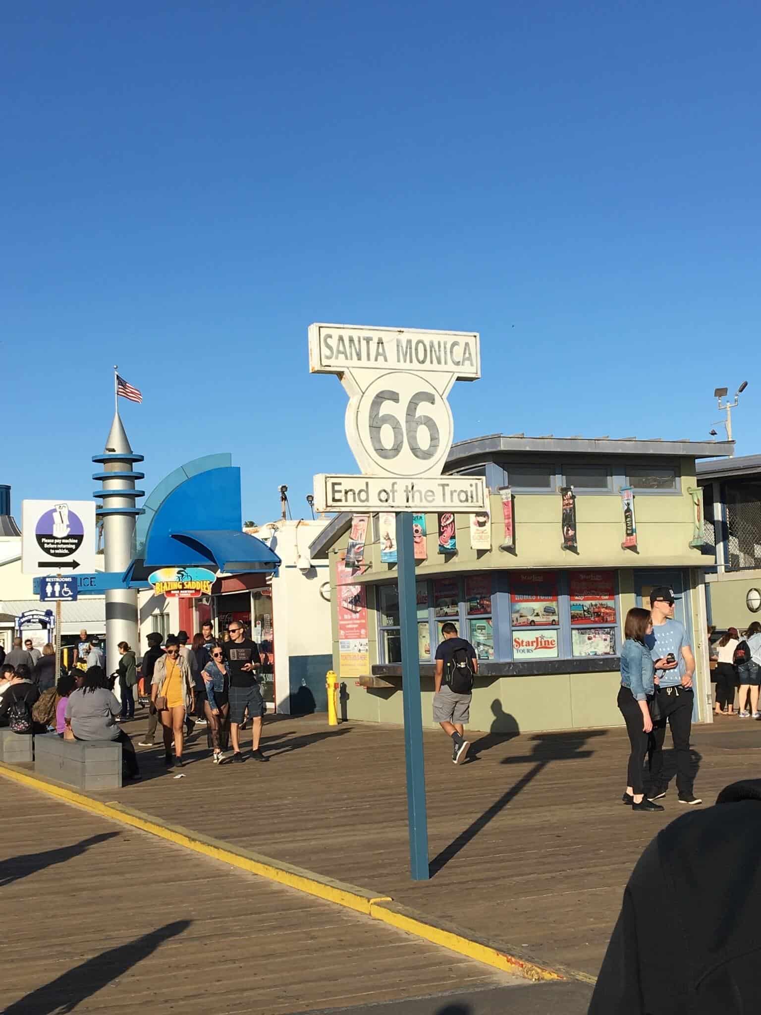 End of Route 66 trail - Santa Monica Pier