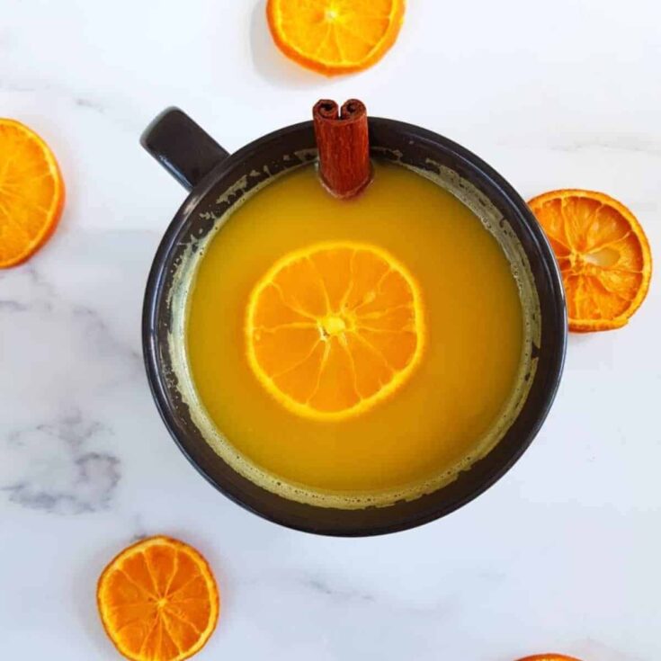spiced hot orange juice