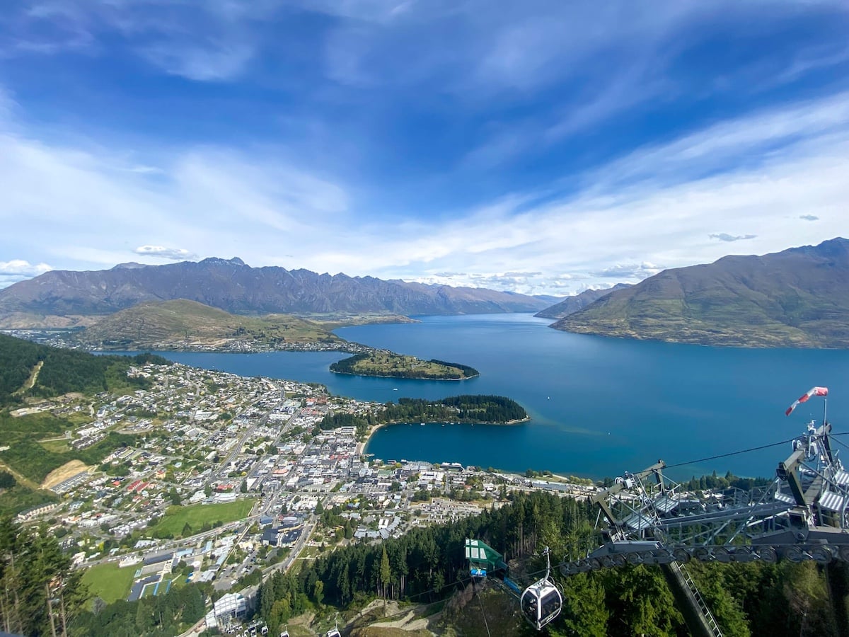 Queenstown skyline gondola view.