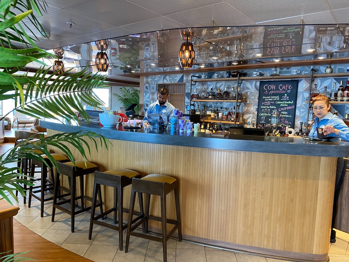 cove cafe on the disney wonder.