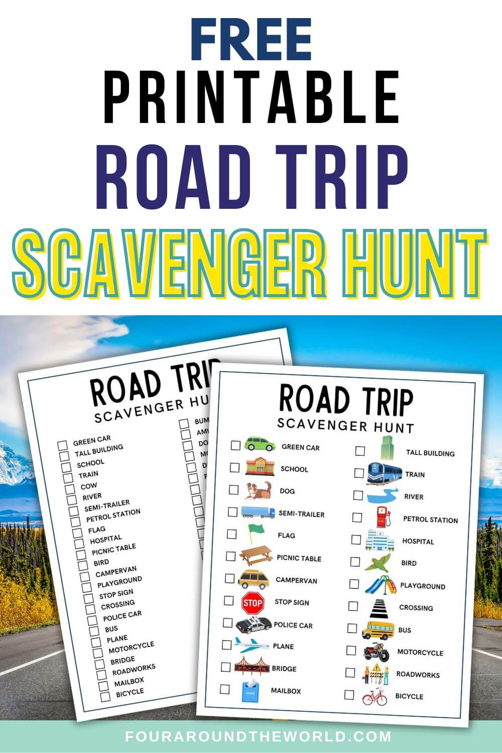 Free Printable Road Trip Scavenger Hunt