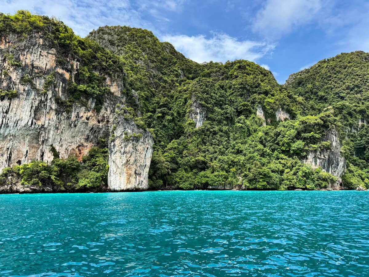 cliff faces in pileh lagoon.
