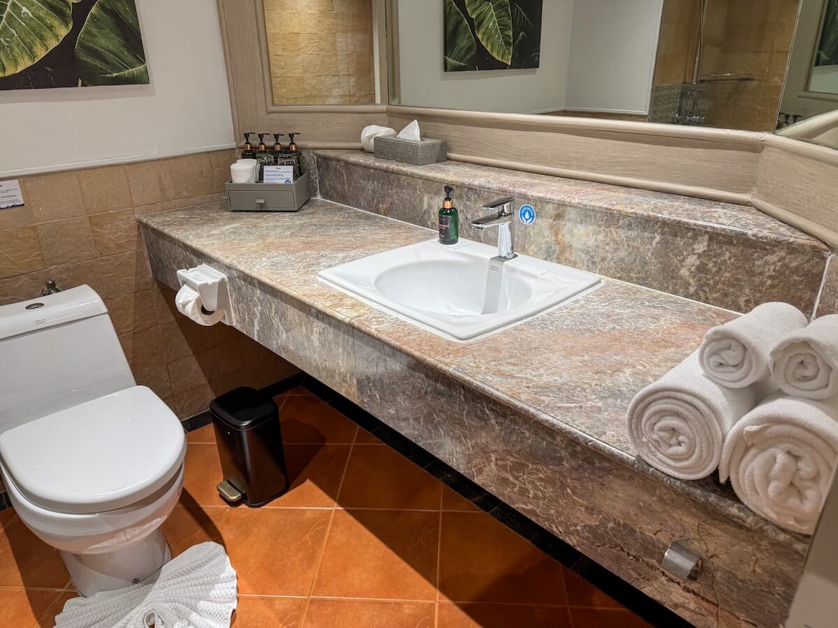 bathroom at beyond kata resort.