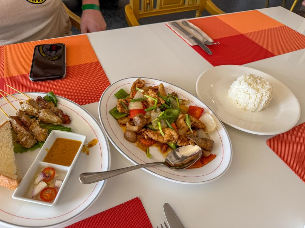 Lunch at the Atrium restaurant.