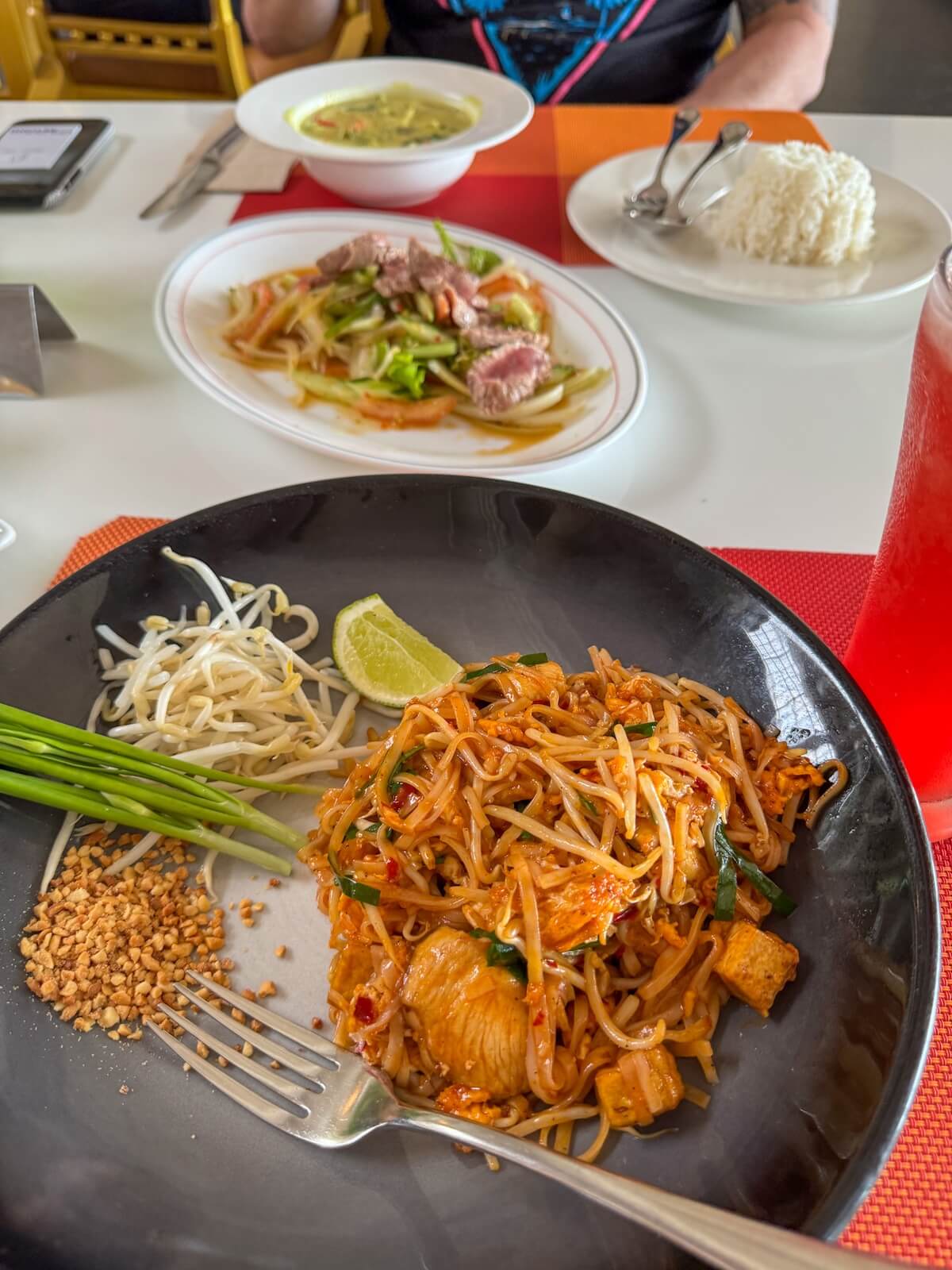 Dinner at the Atrium restaurant.