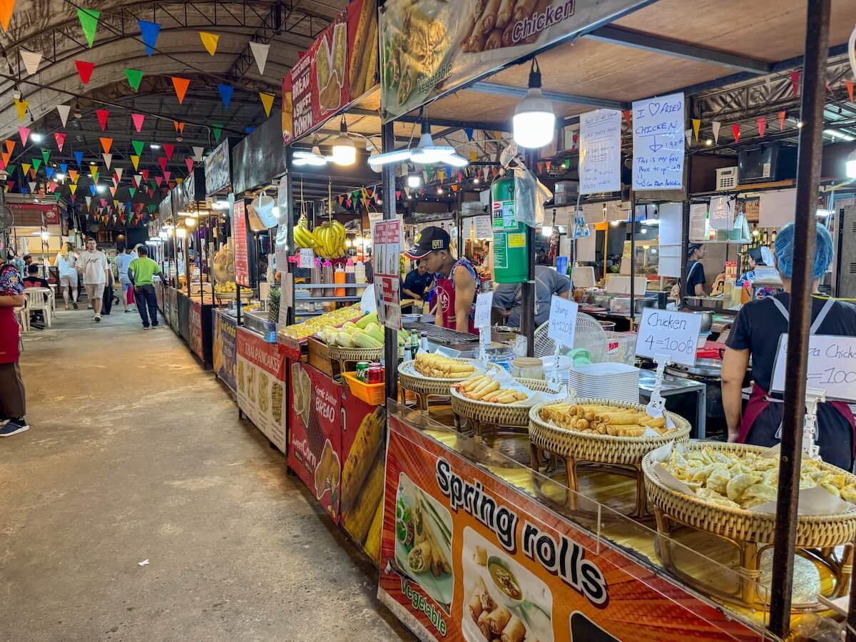 kata walking street night markets in kata beach.