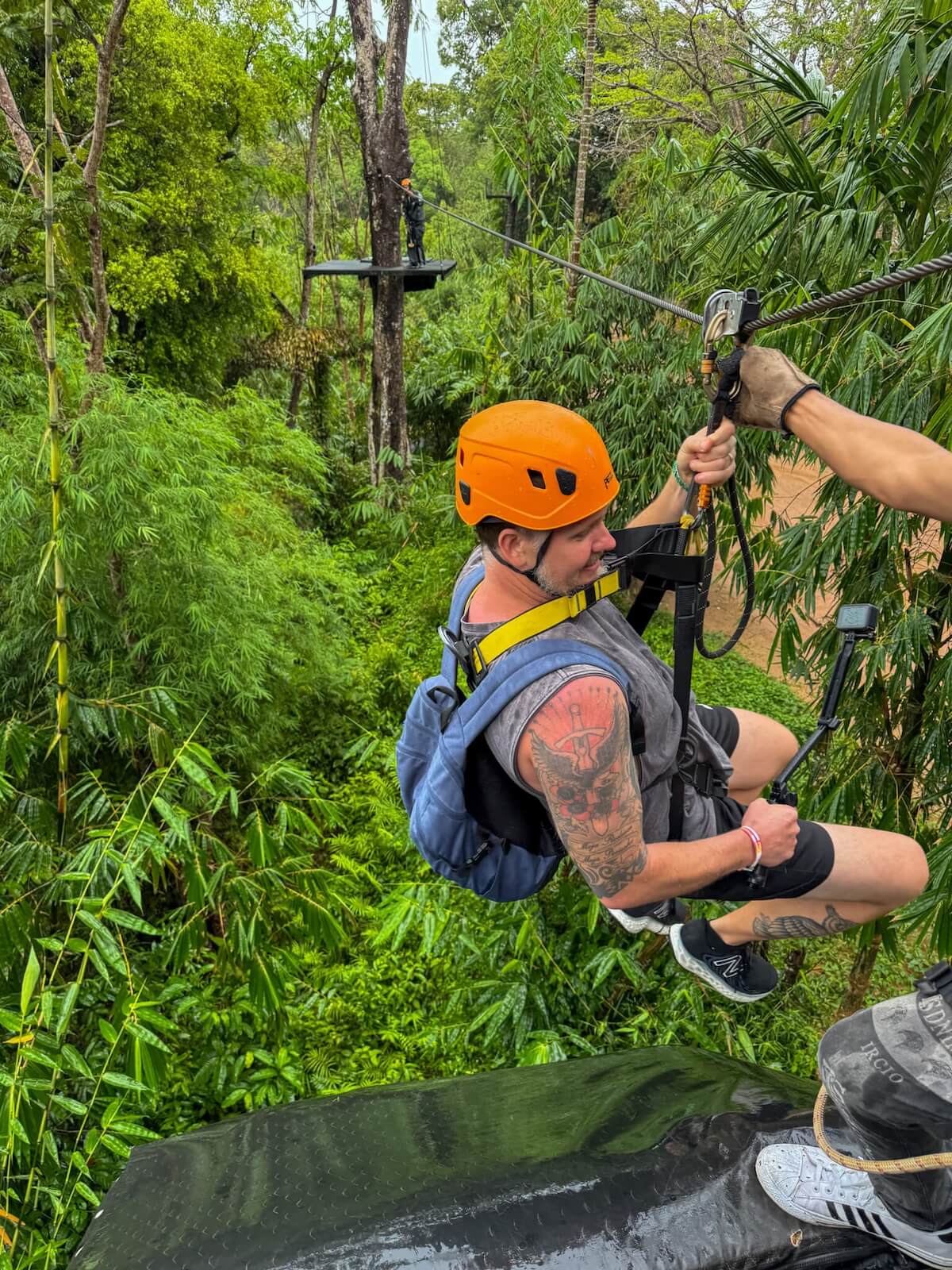 ziplining in phuket jungle.