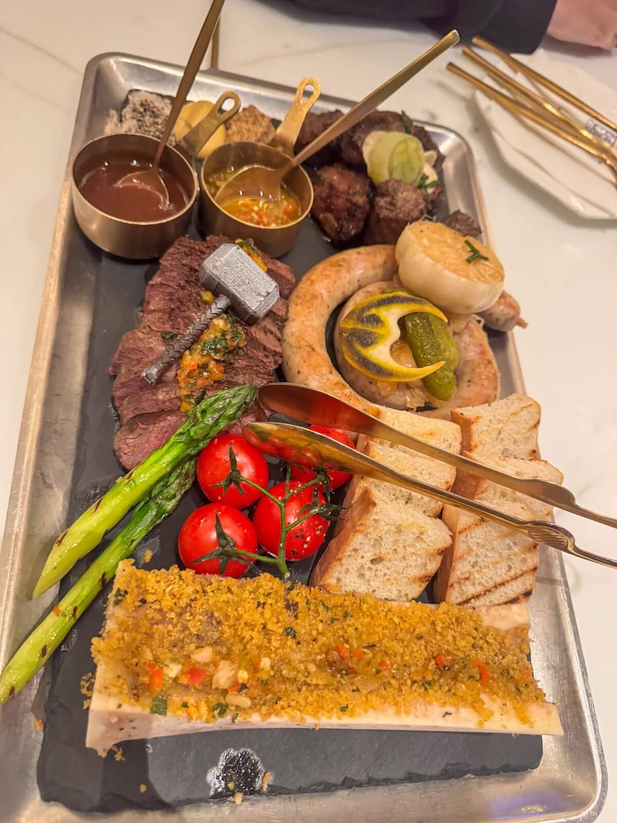 marvel themed meat platter.