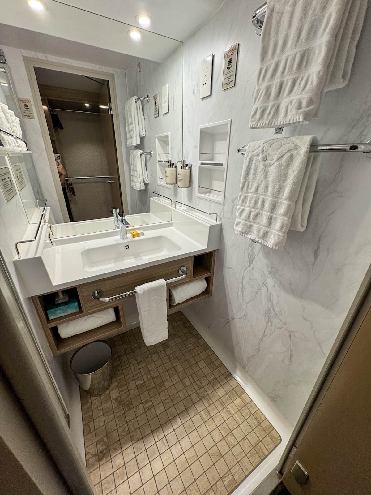 disney adventure stateroom bathroom.
