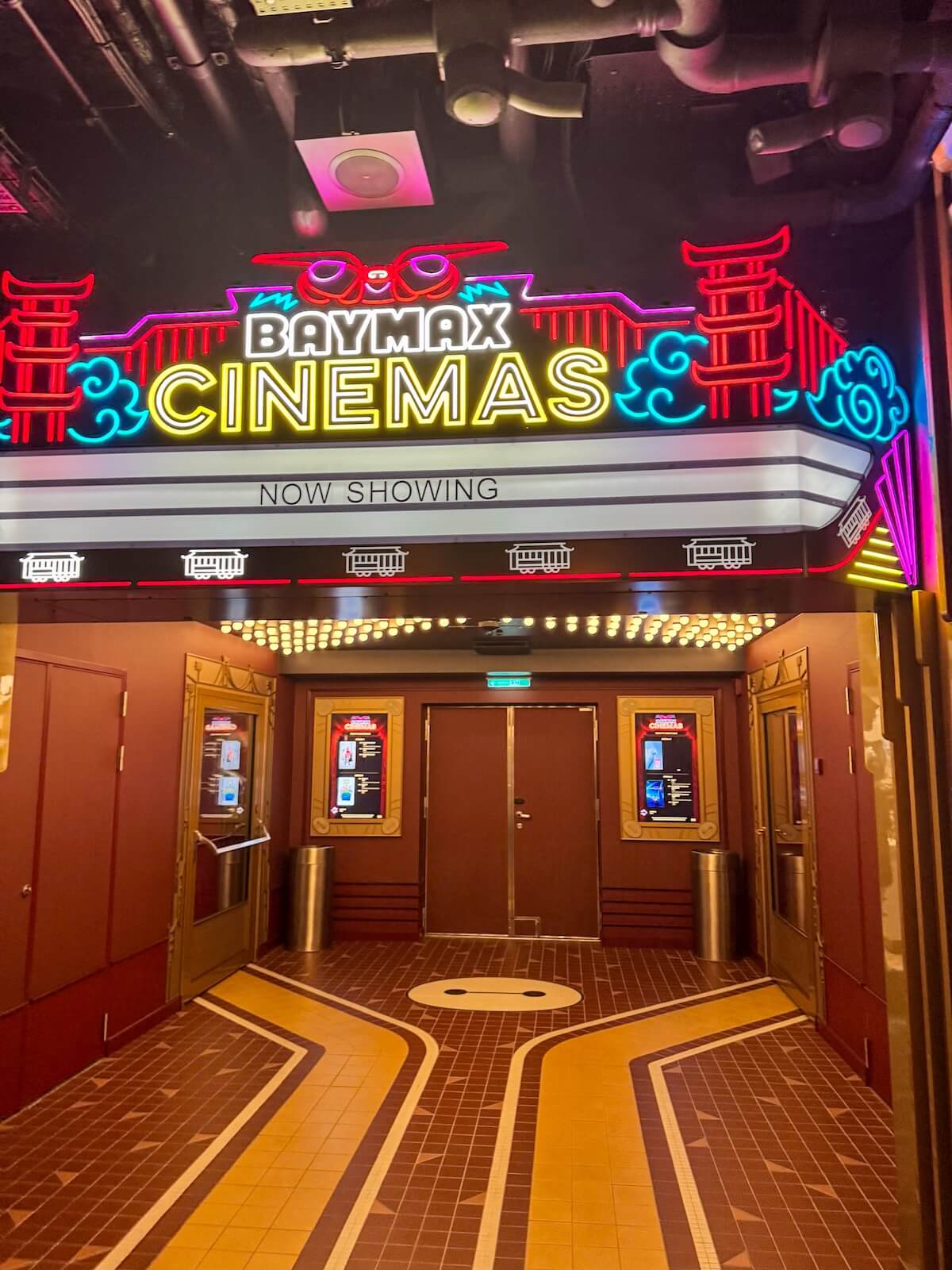 baymax cinemas on disney adventure cruise.