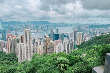 Hong kong skyline.