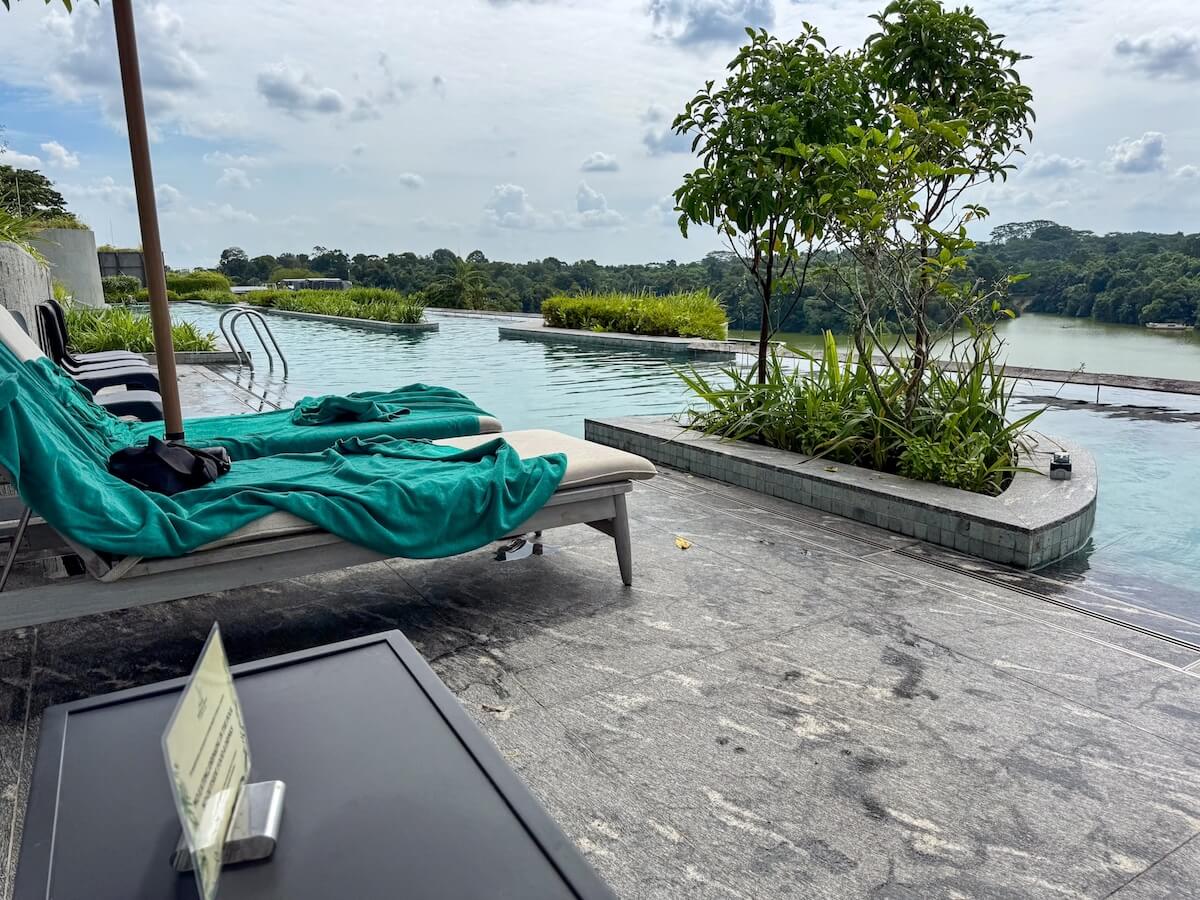 mandai infinity pool area.