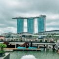garden bay sands in the distance in singapore city.