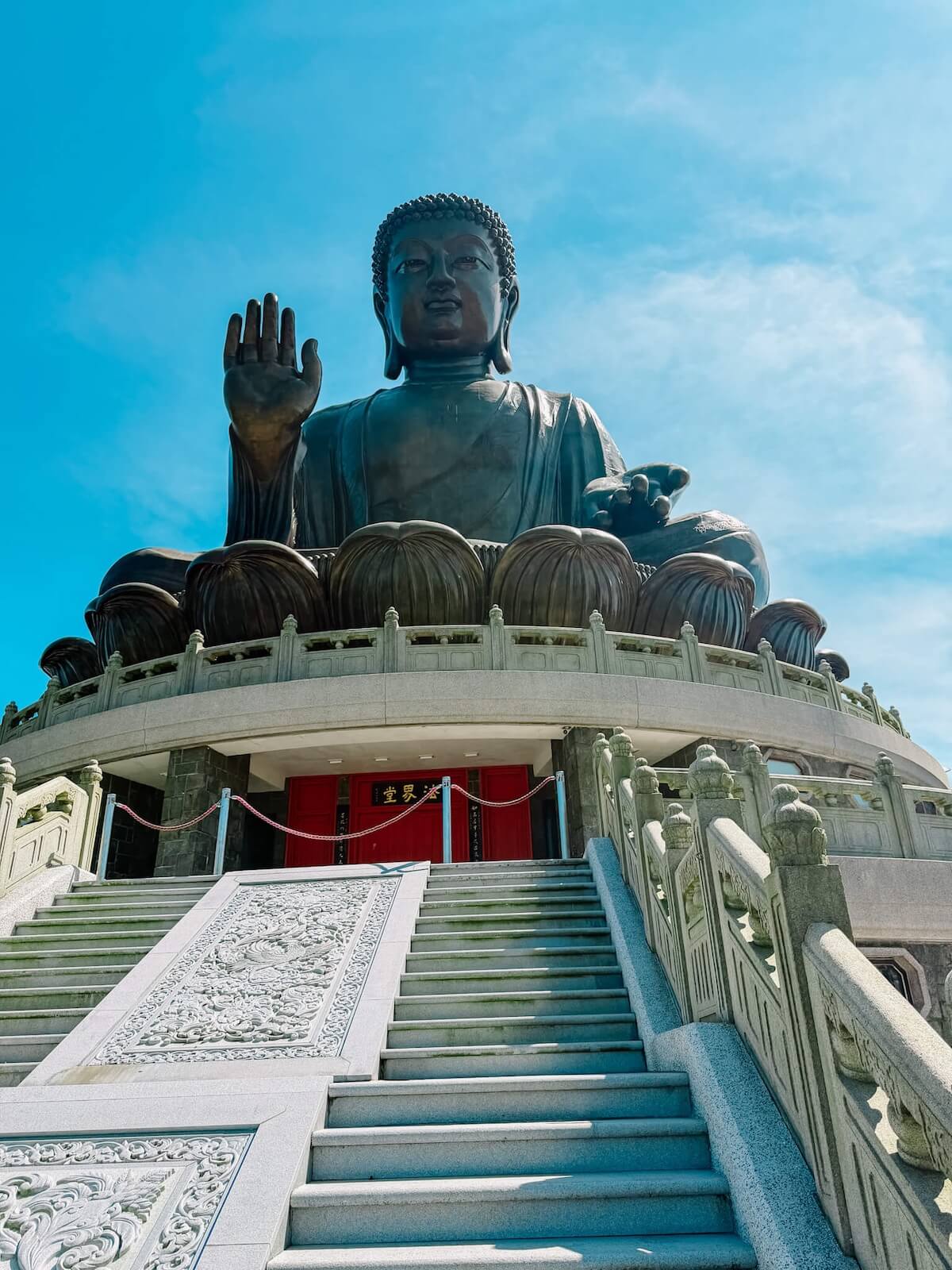 big buddha in lantau island hong kong.